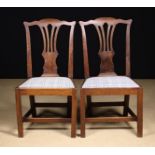 A Pair of Georgian Mahogany Country Dining Chairs.