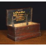 A 19th Century Stained Pine Miniature Blanket Box of rectangular form.