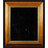 A 19th Century Rectangular Wall Mirror in a Moulded Birdseye-Maple Frame with gilt slip,