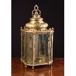 A Large 18th Century Dutch Brass Pendant Lantern.