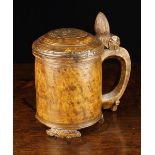 A Scandinavian Birchwood Peg Tankard.