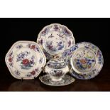 A Group of Decorative 19th Century Ceramics: A Staffordshire Imperial Stone China Sauce Tureen on