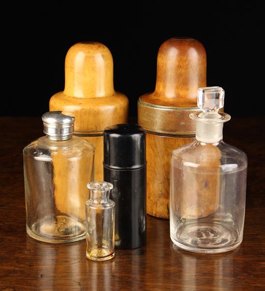 Three 19th Century Turned Treen Bottle Cases: Two of turned boxwood; - Image 2 of 2