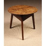 A Small, Low 18th Century Cricket Table of good colour & patination .