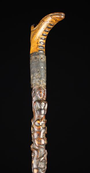 A 19th Century Folk Art Walking Stick.