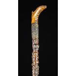 A 19th Century Folk Art Walking Stick.