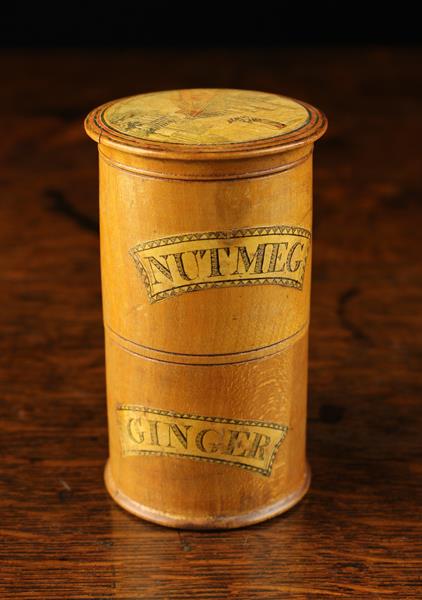 An Early 19th Century Turned Sycamore Two-tier Spice Tower.