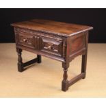 A Small 17th Century & Later Oak Dresser/Side Table.