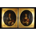 A Pair of Late 17th/Early 18th Century Oval Oils on Canvas: Portraits of Abraham Capadoce