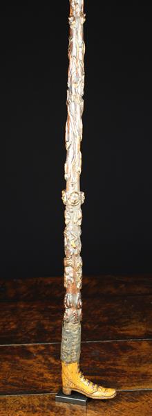 A 19th Century Folk Art Walking Stick. - Image 4 of 5