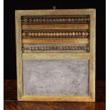 An Unusual 19th Century Painted Wood Framed Slate Board and Abacus, 20¾" x 17¾" (53 cm x 45 cm).