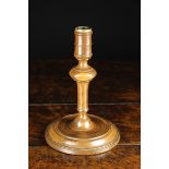 A Large 18th Century Turned Lignum Candle Stick of unusual form.