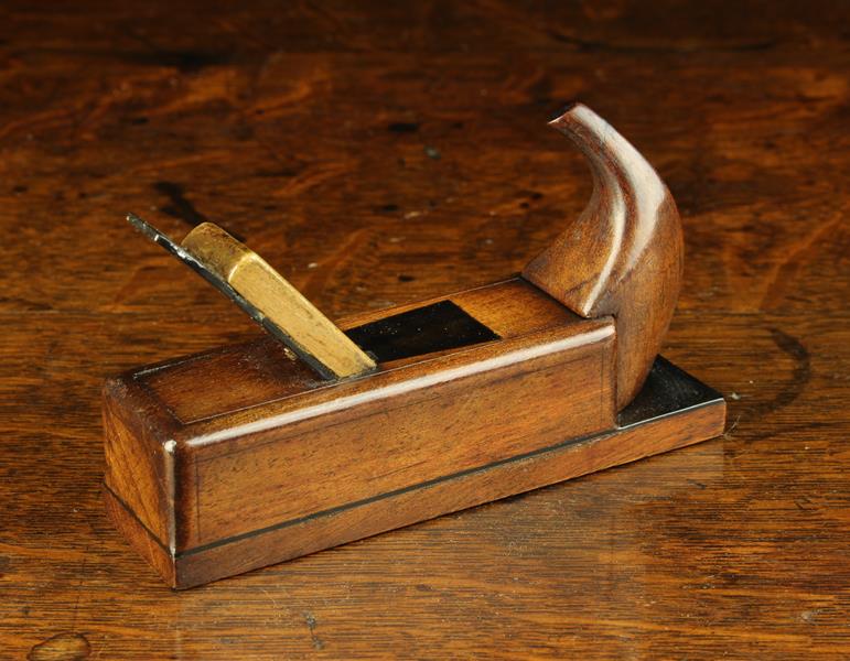 A Late 19th/Early 20th Century Mahogany & Ebony Snuff Box in the form of a carpenter's plane, - Image 3 of 4
