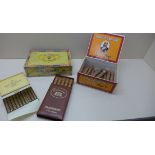 A box of 50 King Edward VII mild tobacco cigars, unopened, an opened box of King Edward Imperial