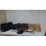 Five ladies leather handbags - Paul Costello, The Bridge Gigi and Tulo and NR - all generally