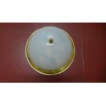 An irridescent glass dome ceiling lamp, 32cm diameter x 17cm tall, generally good condition