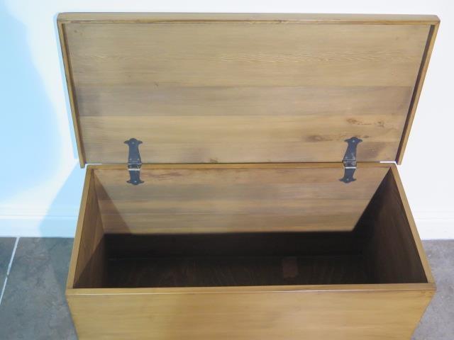 A cedar wood toy / storage chest, made by a local craftsman to a high standard, 44cm tall x 87cm x - Image 2 of 2