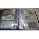 An album of 183 World bank notes, some scarce and uncirculated