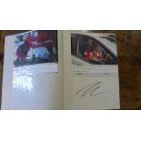 A collection of 37 Formula 1 racing signatures including Sir Stirling Moss, Lewis Hamilton and