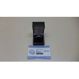 A GTV gents Gibeon Meteorite band ring, size W/X, 6.5 grams with certificate