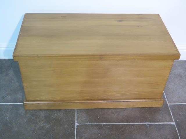 A cedar wood toy / storage chest, made by a local craftsman to a high standard, 44cm tall x 87cm x