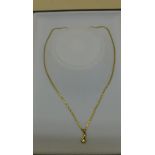 An 18ct yellow gold diamond pendant on an 18ct yellow gold 49cm chain, total weight approx 3.2