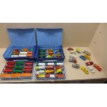 A collection of 57 unboxed lesney Matchbox vehicles, circa 1969/70, all unboxed but in good
