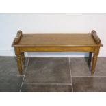 An oak window seat, made by a local craftsman to a high standard, 52cm tall x 103cm x 33cm