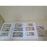 A collection of 18 World Bank notes and four Dads Army notes including a circa 19th century