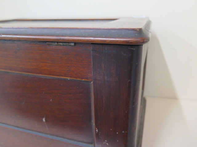 A Victorian mahogany box for restoration - Height 25cm x 43cm x 28cm - Image 3 of 4
