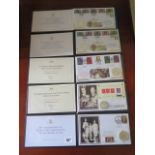 Five Royal Commemorative silver coin covers - 2 x Queen Elizabeth 2017 Britannia, 2017 Queen