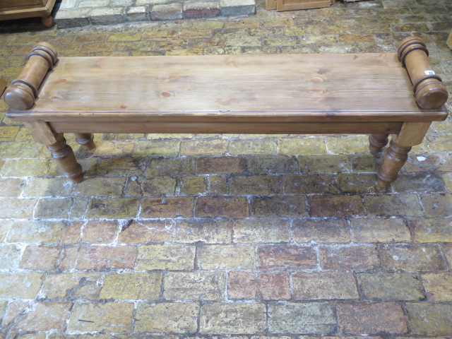 A pine window seat made by a local craftsman to a high standard - Height 54cm x 147cm x 33cm