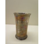 A silver presentation beaker - Height 13cm - London 1925 - approx weight 9.7 troy oz - in