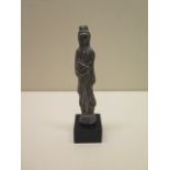 A bronze figure on stand with patinated finish - Height 12cm