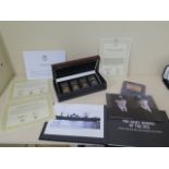 The Battle of The Atlantic four coin Sovereign set struck by Veteran Ron Quested 004/100 in 22ct