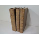 Three leather bound volumes Paradise and Paradise Lost Newtons Milton, John Exshaw 1754