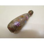An enamel decorated glass snuff bottle - Height 11cm