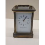 An 8 day brass carriage clock by Matthew Norman of London - working order - generally good -