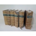 Six leather bound volumes The Works of William Shakespeare, Edward Moxon 1857 - bindings poor
