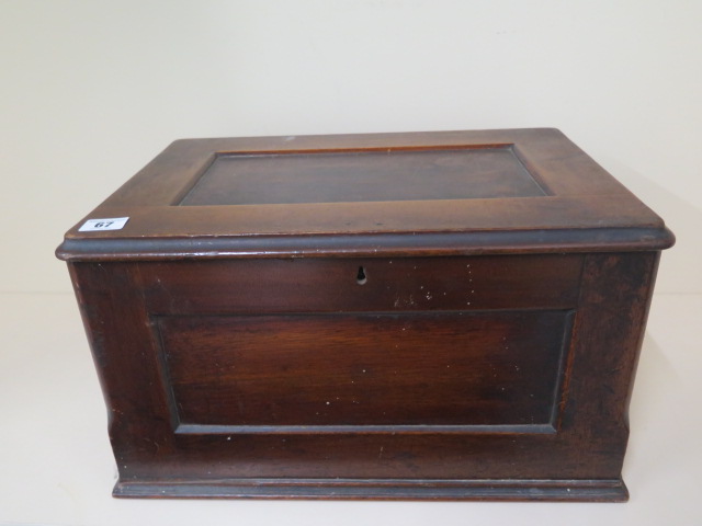 A Victorian mahogany box for restoration - Height 25cm x 43cm x 28cm