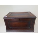 A Victorian mahogany box for restoration - Height 25cm x 43cm x 28cm