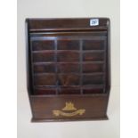 An oak pamphlet holder for Alliance Assurance Co Ltd established 1824 - Height 42cm x 34cm x 14cm