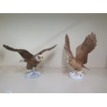 Two Beswick Eagles - Golden Eagle 2062 matt and Bald Eagle 1018 gloss - both good condition
