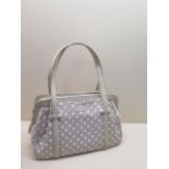 A Lulu Guinness polka dot handbag - 35cm x 20cm - generally good, some usage marks