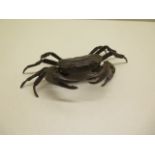 A bronze crab - width 13cm