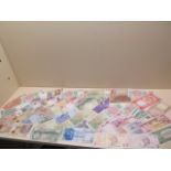 A collection of assorted World bank notes