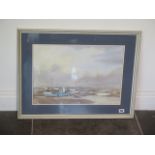 Winton Aldridge signed watercolour Tollesbury 52cm x 67cm - good condition, minor knocks to frame