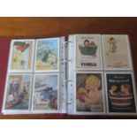 An album of approx 180 reproduction advertising postcards - all good condition