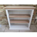 A modern shaker style open bookcase - width 100cm x height 110cm