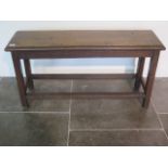 An elm window seat stool - height 49cm x 95cm x 29cm